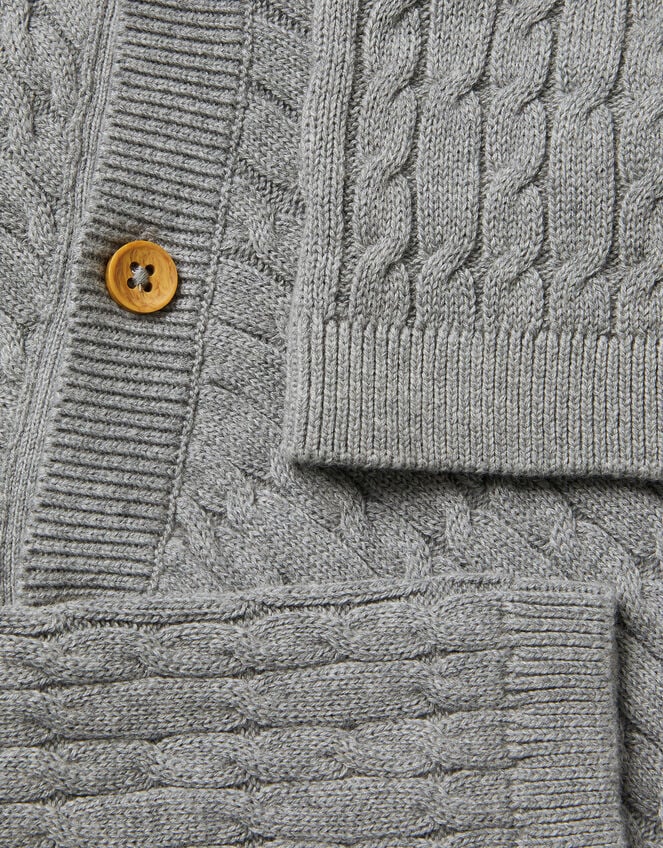 Newborn Cable Knit Romper and Hat Set, Grey (GREY), large