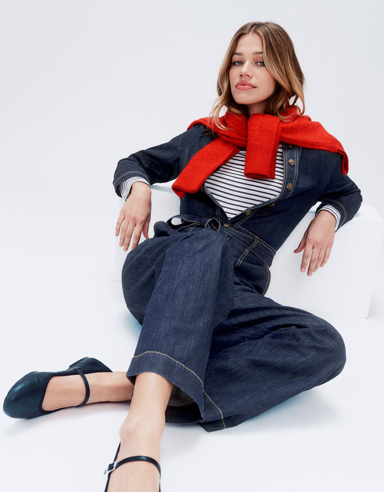Monsoon denim jumpsuit sales