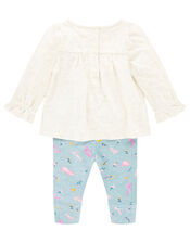Newborn Baby Bunny Jersey Set, Blue (AQUA), large
