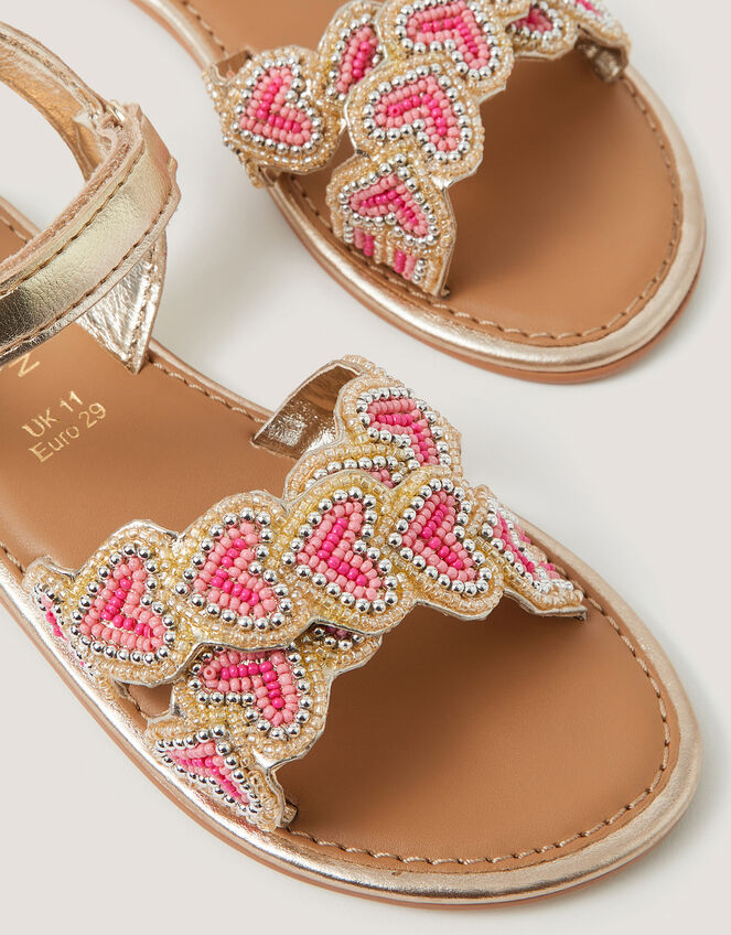 Heart Beaded Sandals, Multi (MULTI), large
