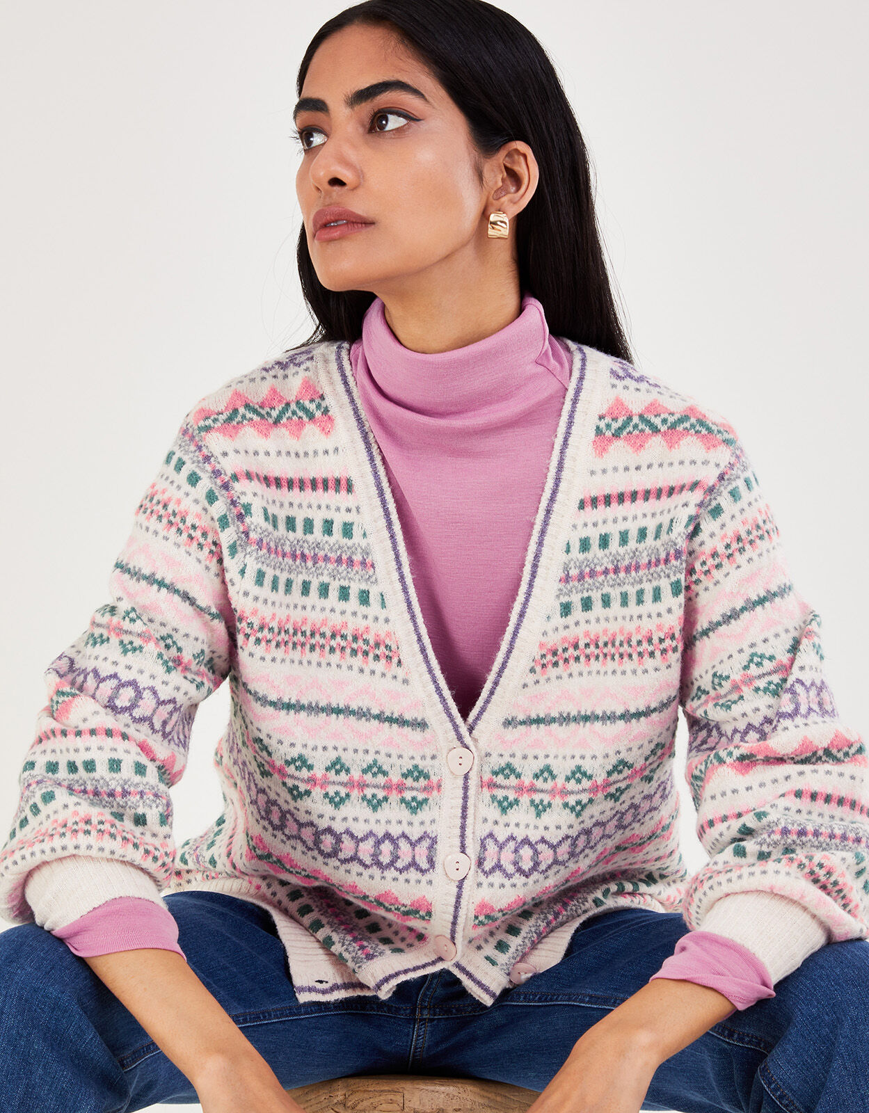 Monsoon ivory cardigan sale