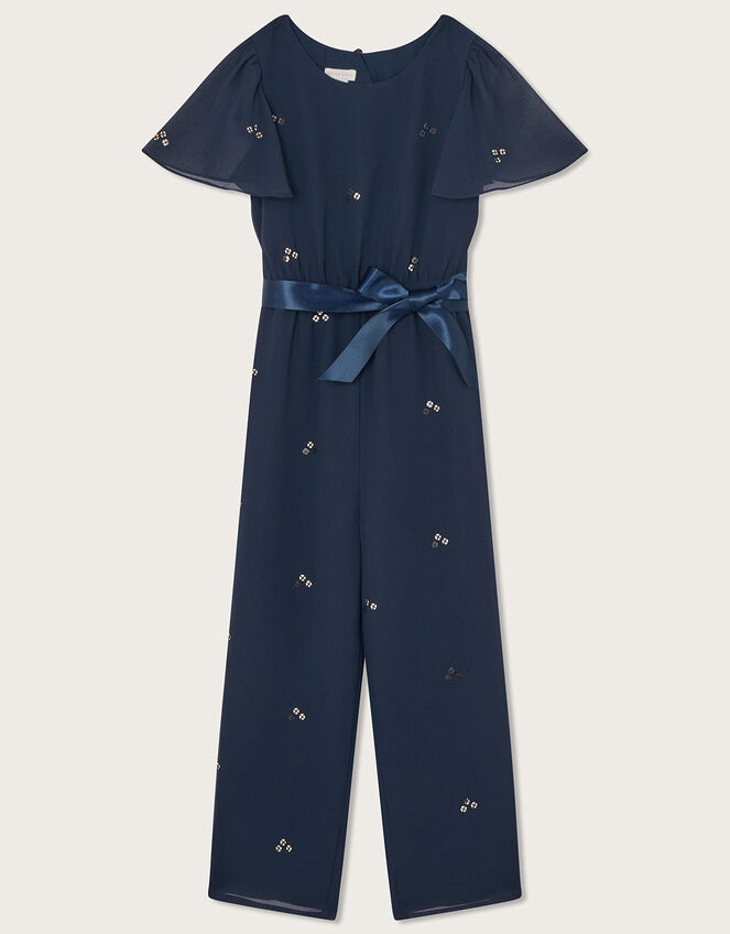 Scatter Sequin Party Jumpsuit, Blue (NAVY), large