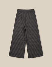 Ambar Pinstripe Wide Leg Trousers, Grey (CHARCOAL), large