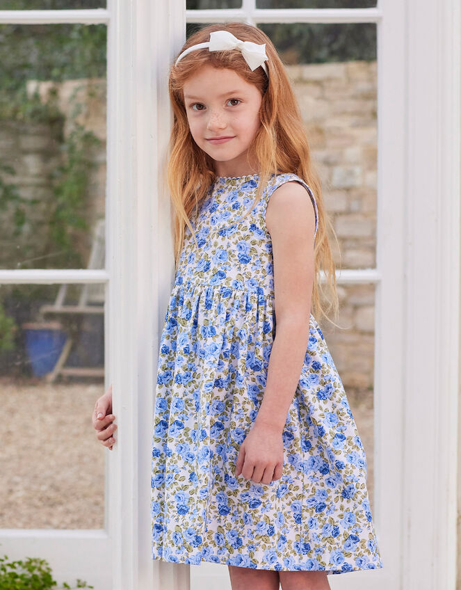 Trotters Adelina Rose Dress, Blue (BLUE), large