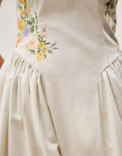 Cindy Floral Print Fit & Flare Maxi Dress, Ivory (IVORY), large