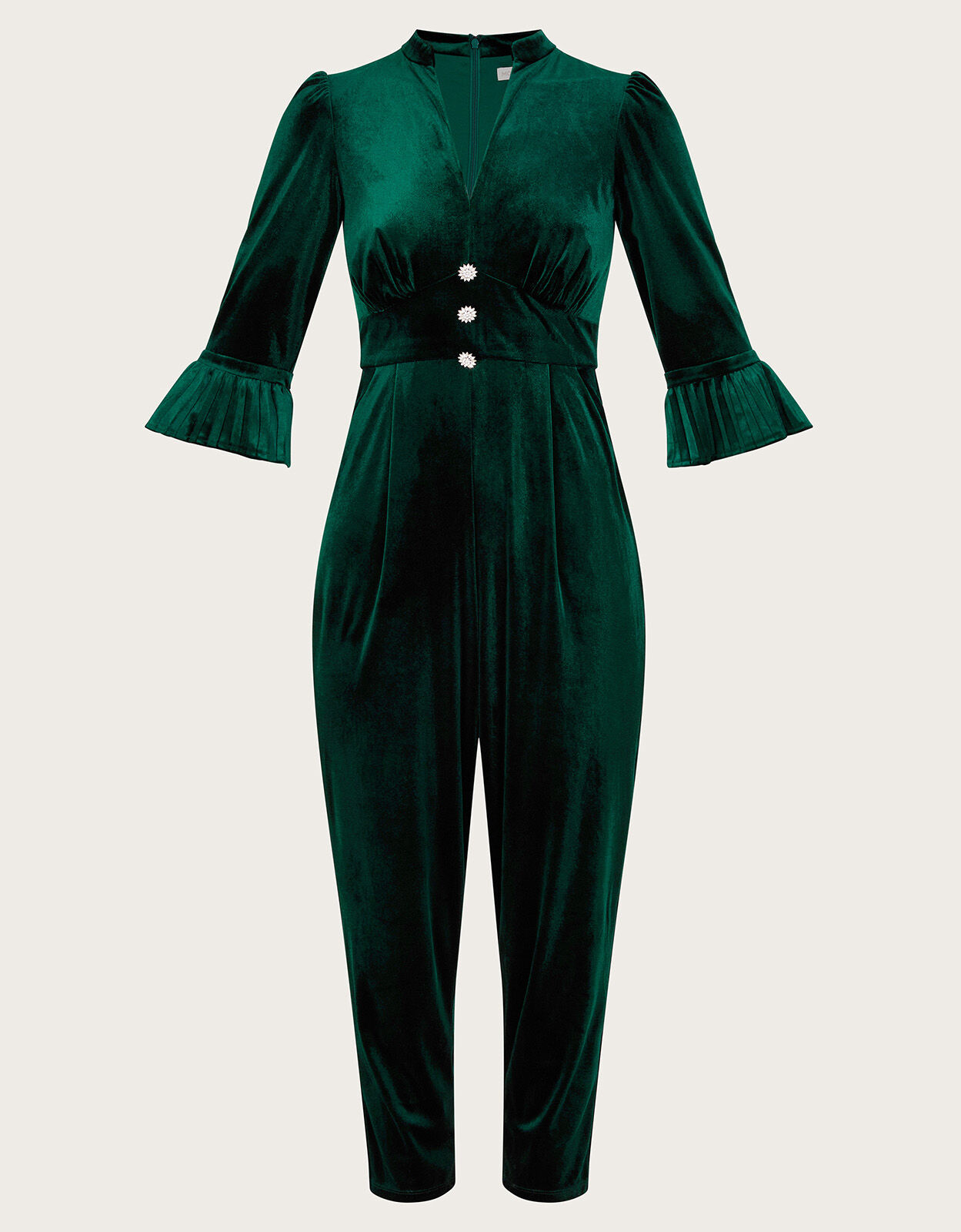 Velvet green romper hot sale