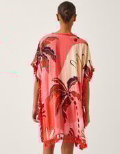 Alex Palm Tassel Mini Kaftan, Orange (RUST), large