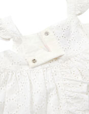 Newborn Baby Rosie Broderie Set in Pure Cotton, Ivory (IVORY), large