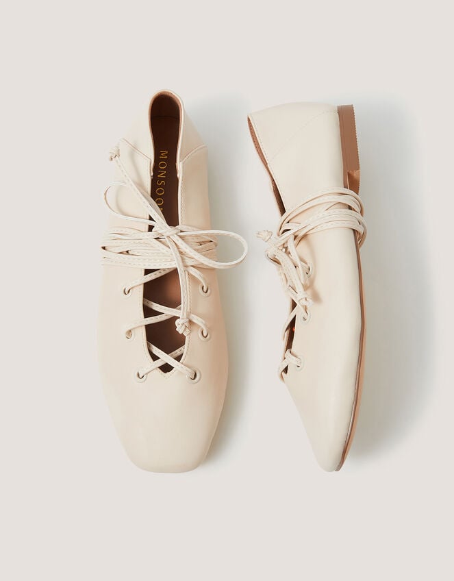 Grace Ghillie Flats, Ivory (IVORY), large