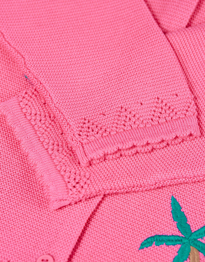 Frugi Embroidered Cardigan, Pink (PINK), large