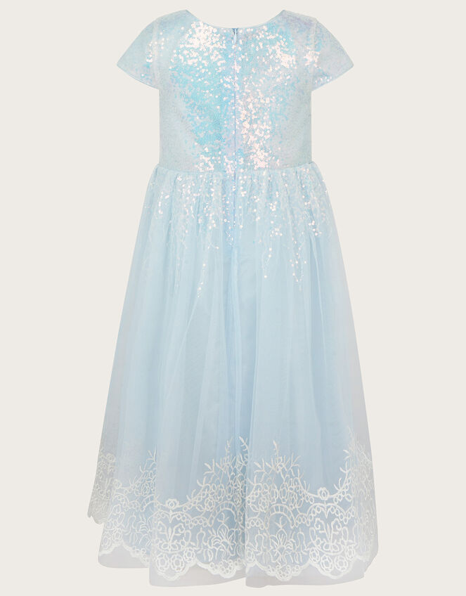 Annelise Sequin Net Dress, Blue (PALE BLUE), large