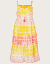 MINI ME Tie Dye Dress, Yellow (YELLOW), large