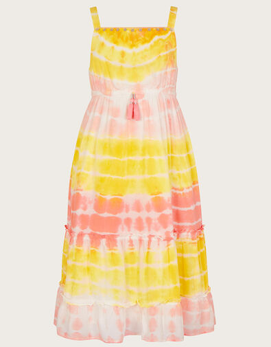 MINI ME Tie Dye Dress with Sustainable Viscose, Yellow (YELLOW), large