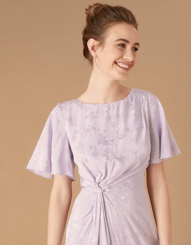 Ellinor Satin Jacquard Maxi Dress, Purple (LILAC), large