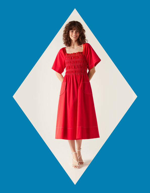 Mirla Beane Elloise Dress, Red (RED), large