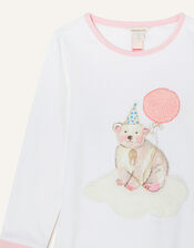 Winter Bear Jersey Pyjama Set, Ivory (IVORY), large