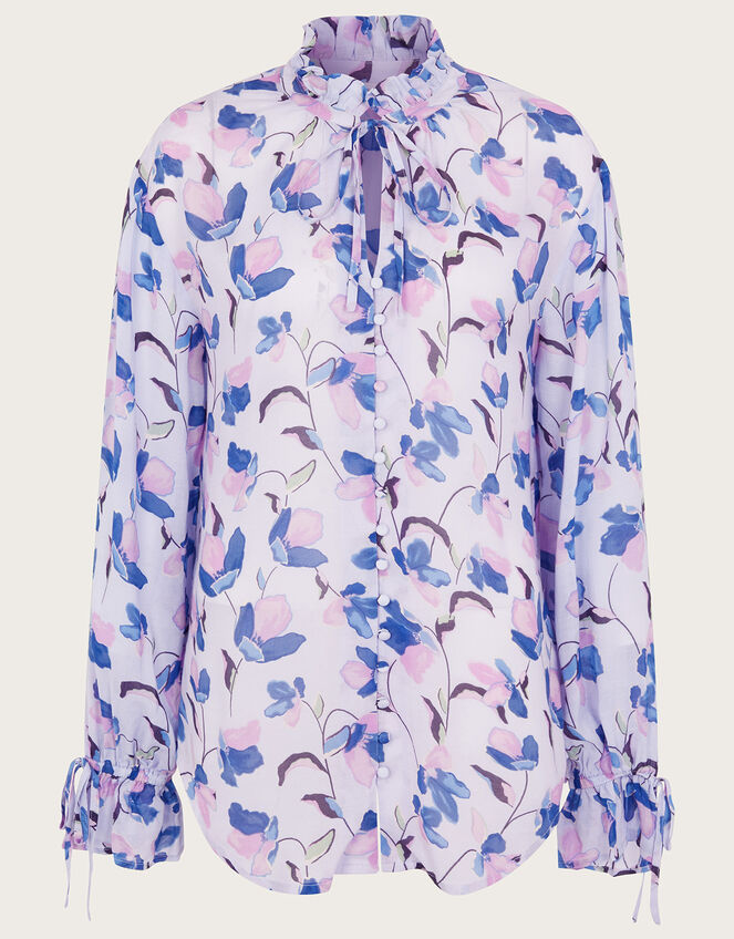 Honey Print Blouse with LENZING™ ECOVERO™, Purple (LILAC), large