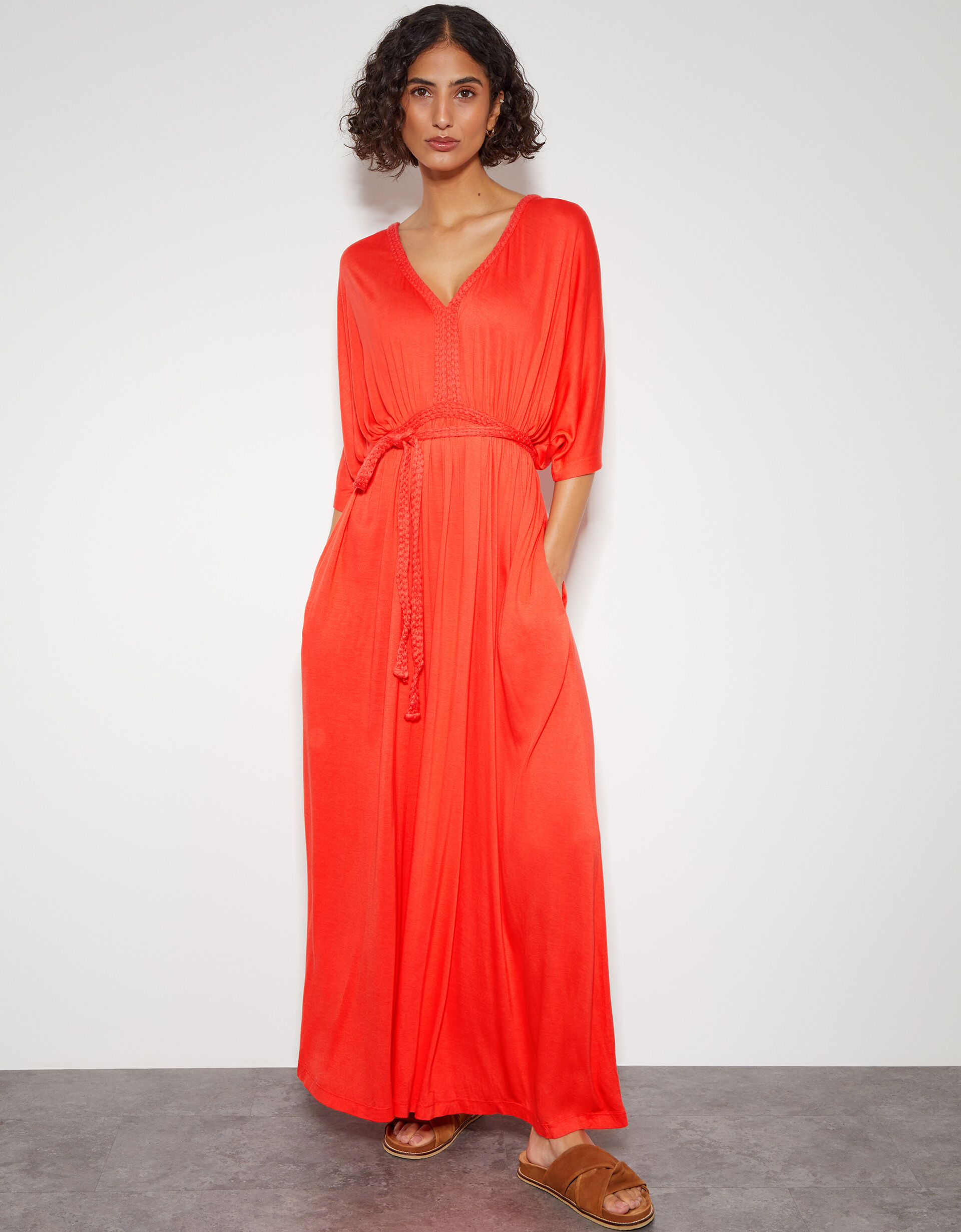 Everly Jersey Dress Orange