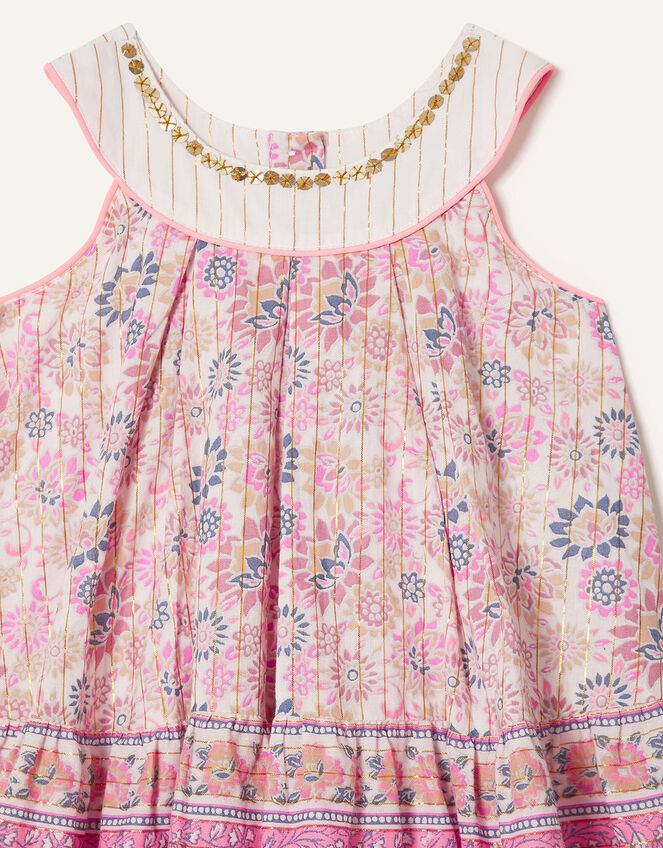 Baby Woodblock Print Dress, Purple (LILAC), large