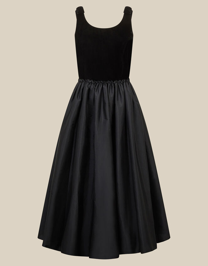Ohio A-Line Velvet Prom Dress, Black (BLACK), large