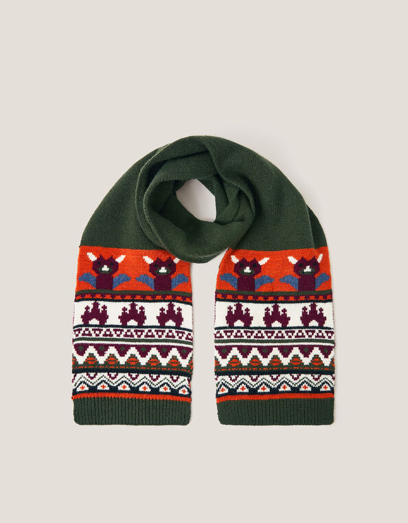 Dragon Intarsia Scarf, , large