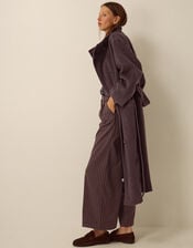 Millie Funnel Neck Belted Coat, Brown (CHOCOLATE), large