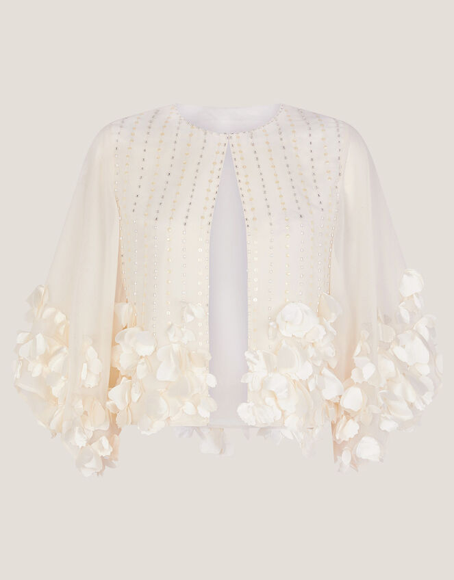 Carly Embellished Floral Cover Up, Ivory (IVORY), large