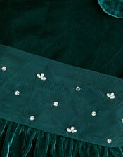 Misty Embellished Velvet Party Dress, Green (GREEN), large