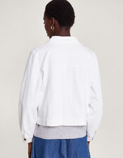 Short Denim Jacket, Natural (ECRU), large