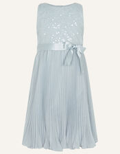 Keita Sequin Pleat Dress, Grey (GREY), large