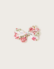 Artisan Rose Print Bow Hair Clip, , large