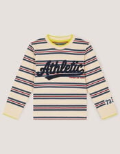 Athletic Stripe Long Sleeve Top, Multi (MULTI), large