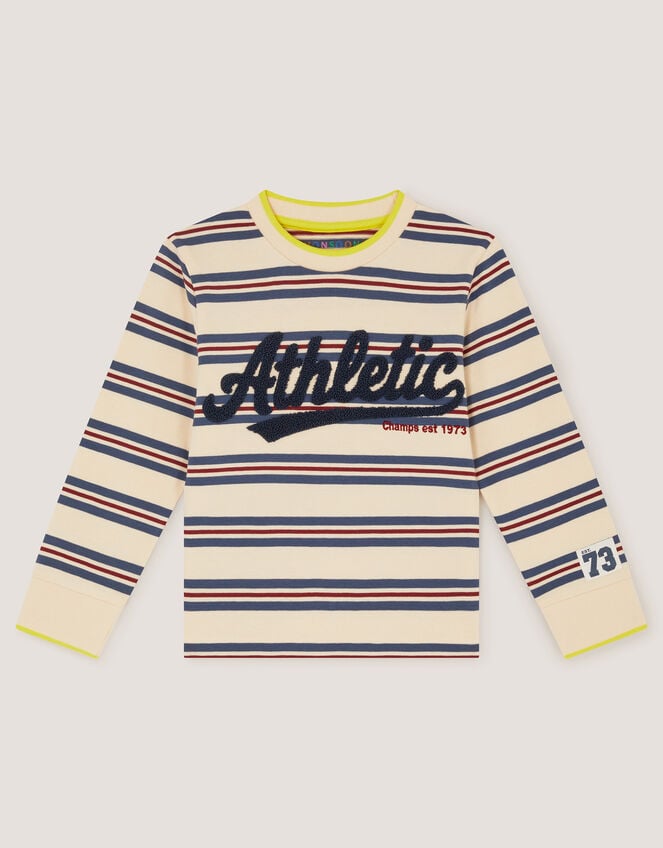 Athletic Stripe Long Sleeve Top, Multi (MULTI), large