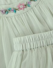 Amina Floral Tulle Top & Skirt Set, Green (SAGE), large