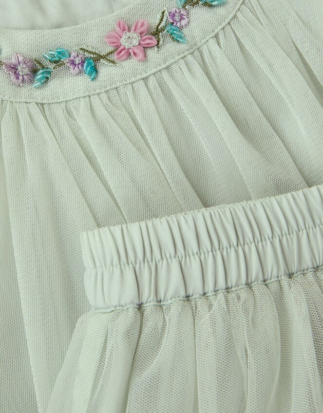 Amina Floral Tulle Top & Skirt Set, Green (SAGE), large