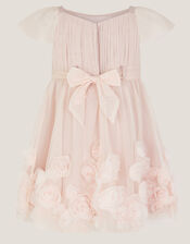 Baby Evangaline Rose Appliqué Tulle Dress, Pink (PINK), large