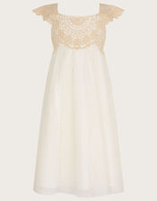 Estella Embroidered Dress	, Gold (GOLD), large