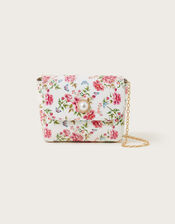 Artisan Rose Print Patent Bag, , large