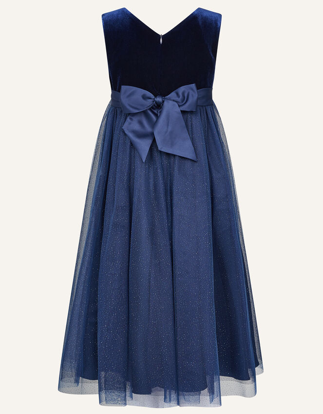 Lilly Velvet Maxi Dress , Blue (NAVY), large