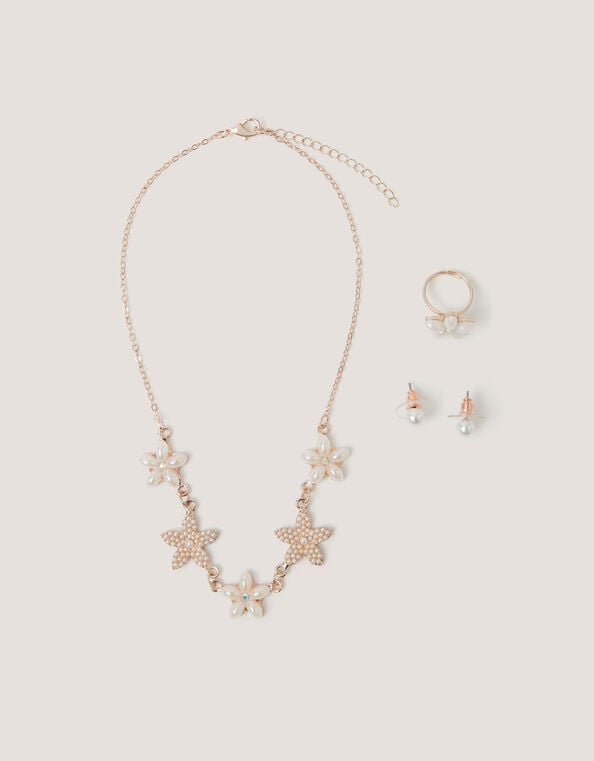 Pearl Flower Jewelry Set, , large