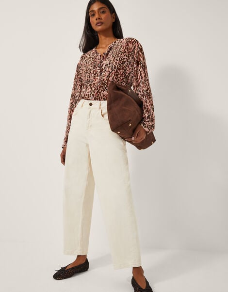 Sisi Animal Print Blouse, Pink (PINK), large