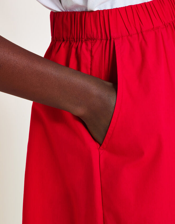 Rachel Poplin Skirt, Red (RED), large