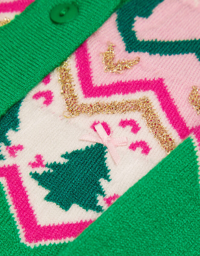 Christmas Fair Isle Cardigan, Green (GREEN), large