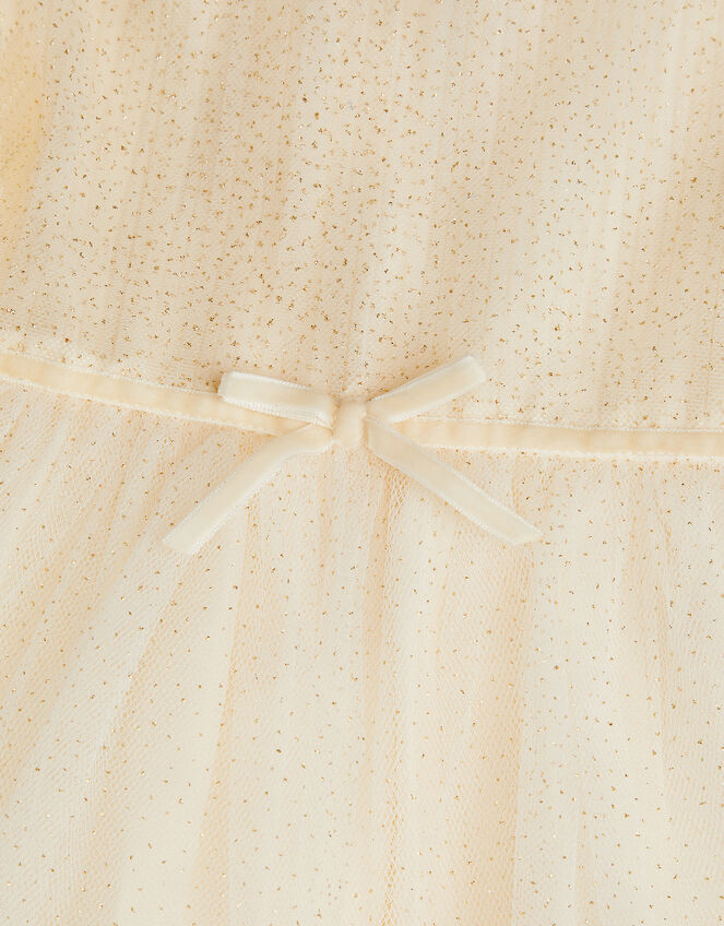 Baby Remi Rose Appliqu&eacute; Glitter Party Dress, Gold (GOLD), large