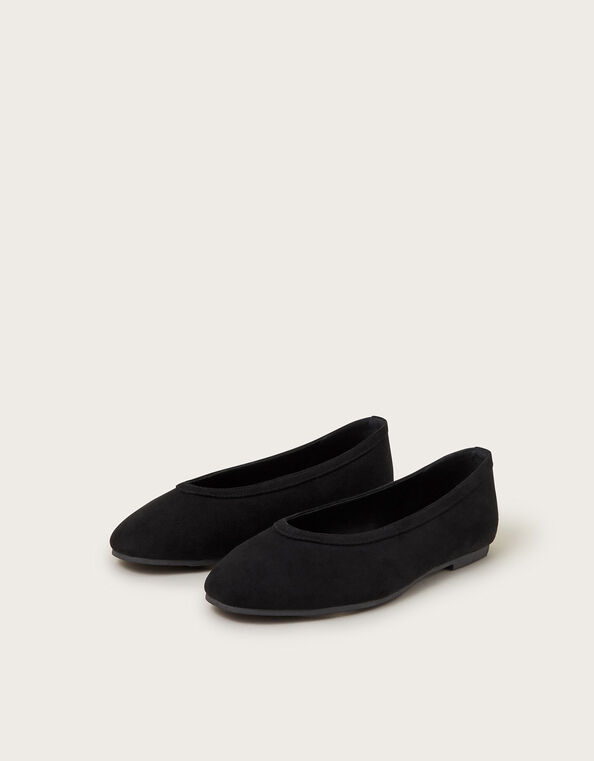 Tori Suedette Ballet Flats, Black (BLACK), large