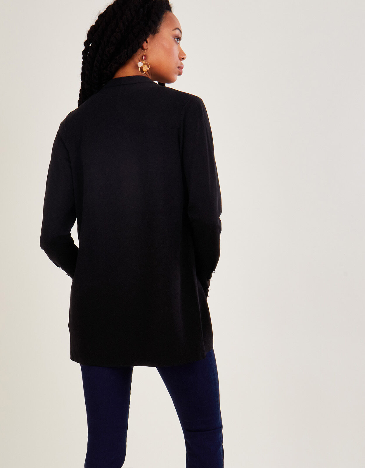 Midi black cardigan online