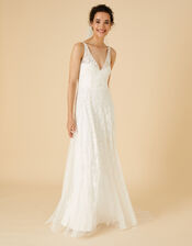 Eve Embellished Bridal Maxi Dress, Ivory (IVORY), large