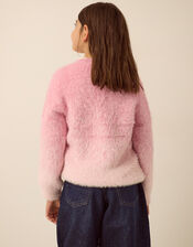 Embellished Christmas Tree Ombr&eacute; Jumper, Pink (PINK), large
