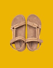 Laidback London Hess Suede Sandals, Camel (CAMEL), large