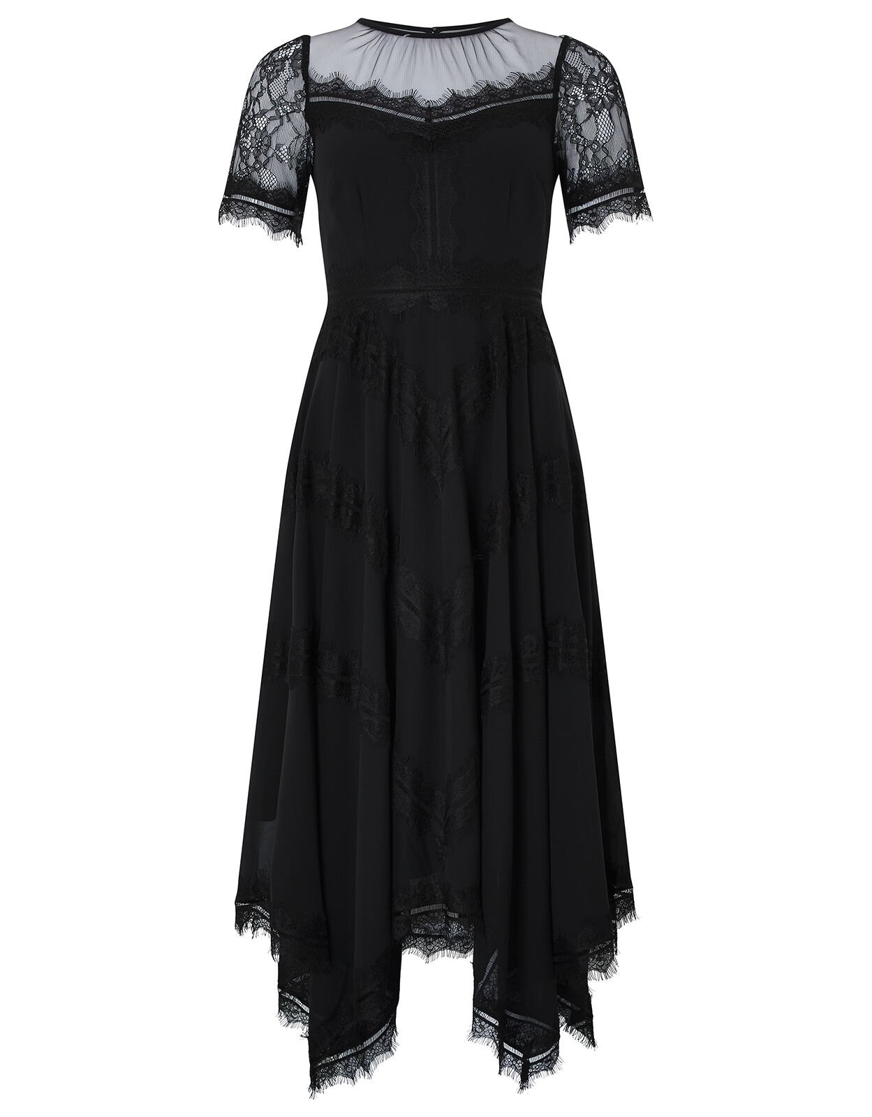 Monsoon black lace dress online